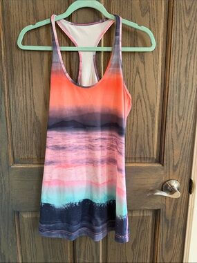 lululemon athletica Sunset Gradient Racerback Tank in Coral, Teal, Navy